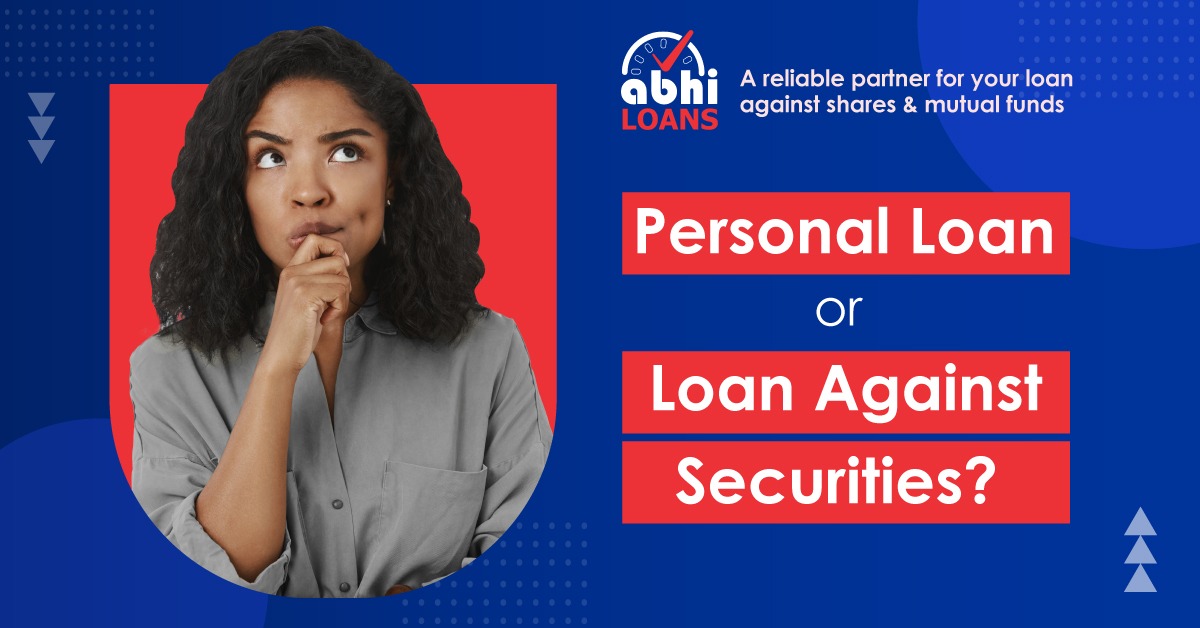 girl thinking personal loan or loan against securities