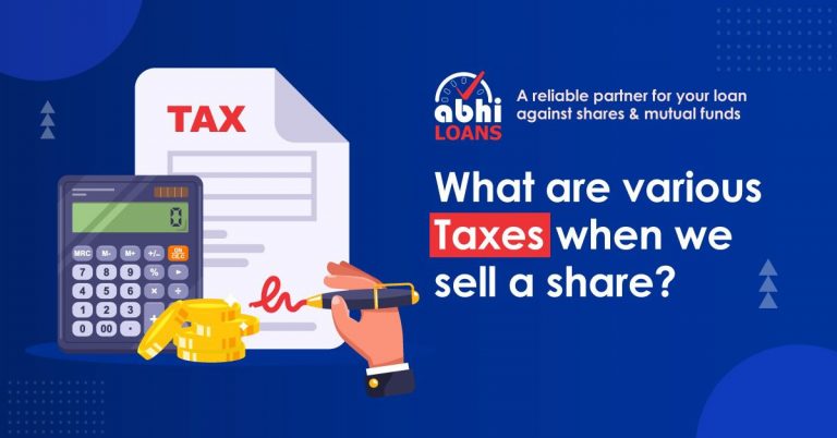 What are the various taxes when we sell a share?